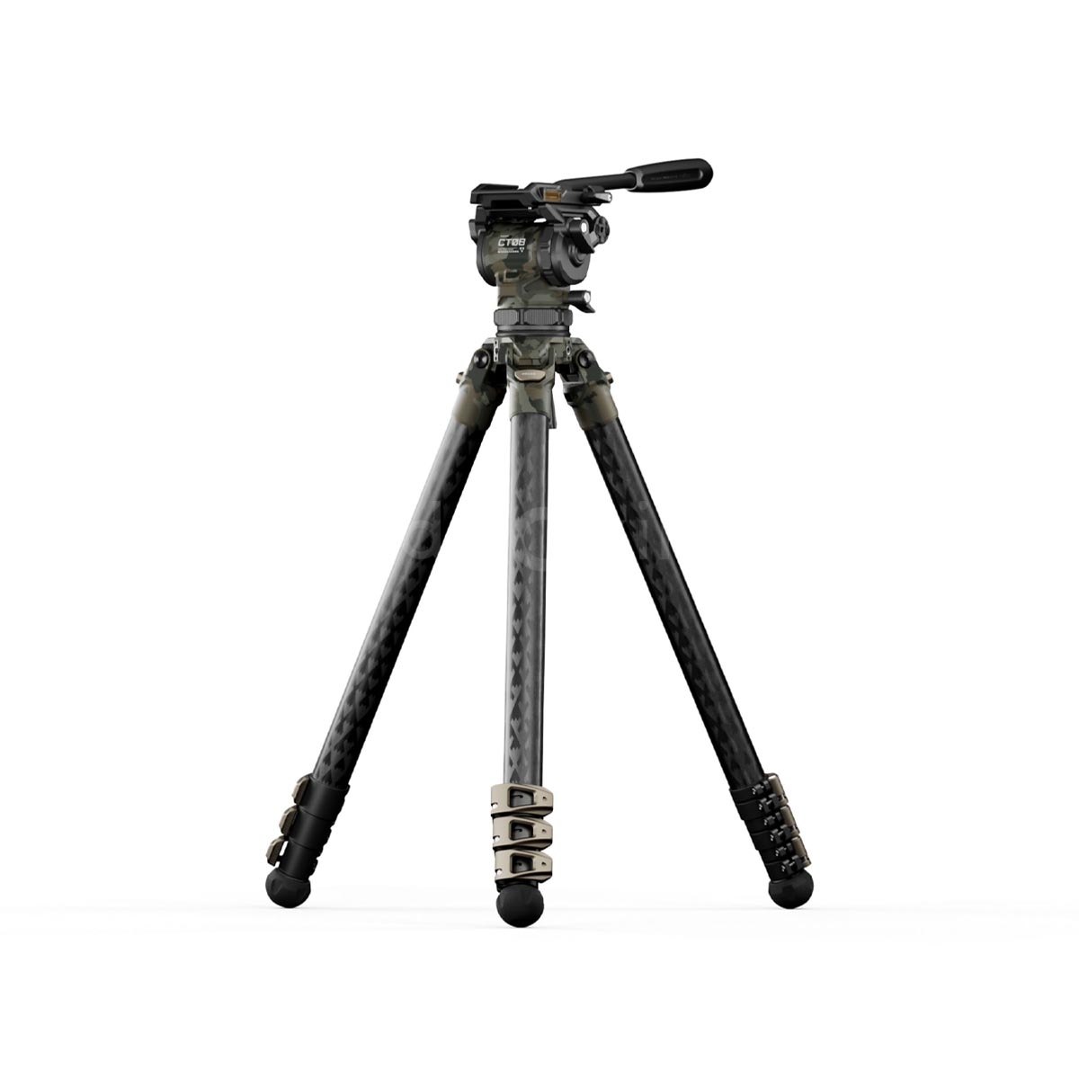 TILTA 75mm Cine Fluid Head with 3-Stage Carbon Fiber Tripod Legs (8KG)