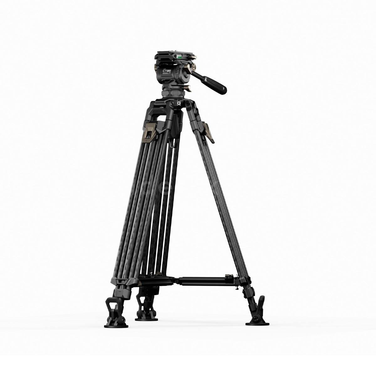 TILTA 75mm Cine Fluid Head with 2-Stage One Touch Carbon Fiber Tripod Legs (8KG)