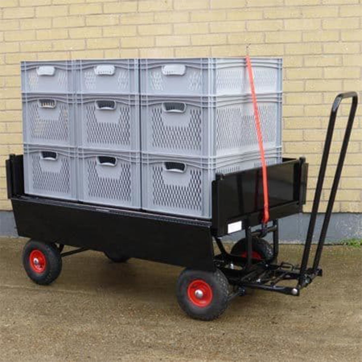 9 Euro-Container Braked Trailer Film Cart _2