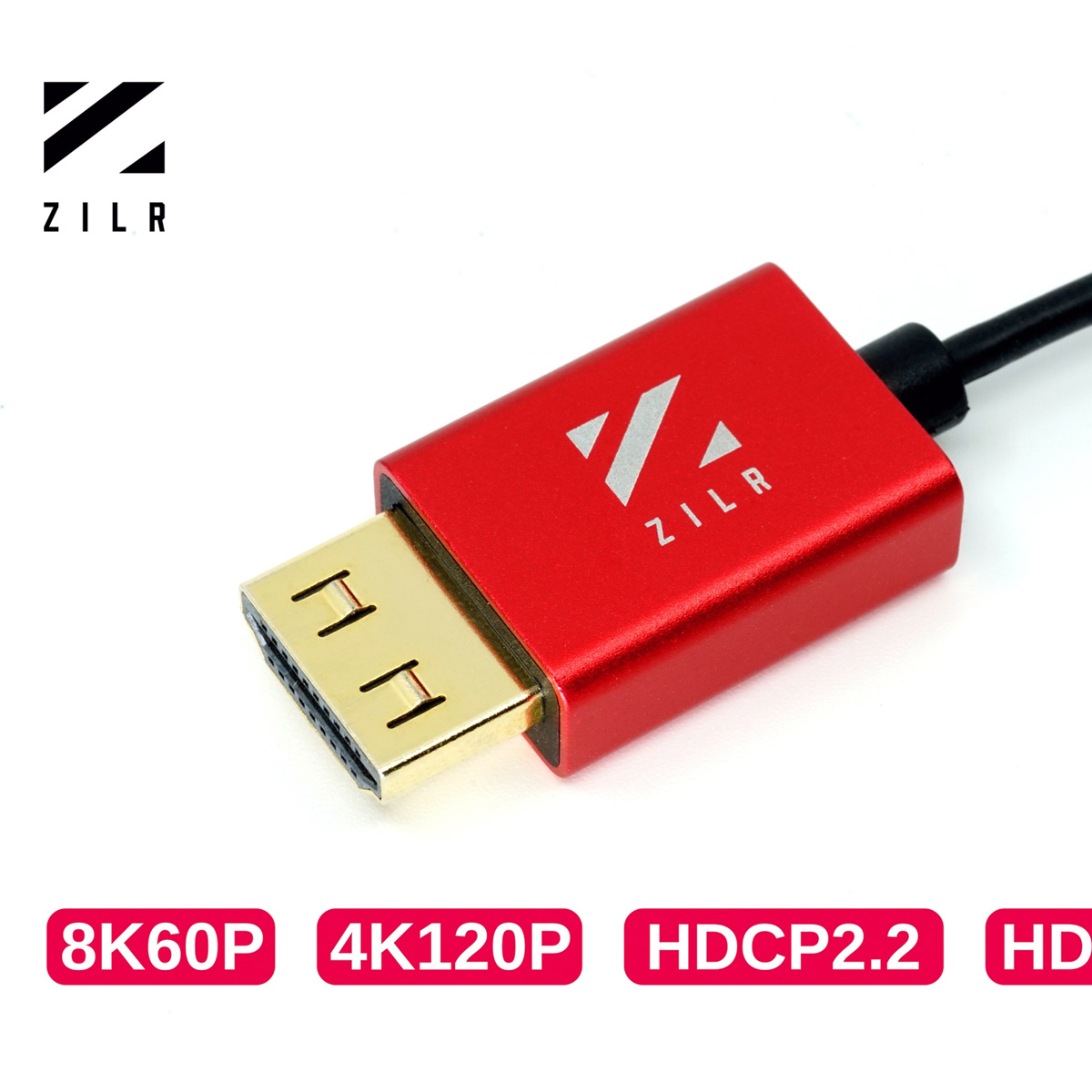 ZILR 8Kp60 50cm (Full to Micro) Hyper Thin Ultra High Speed HDMI Secure Cable Micro Connector_2