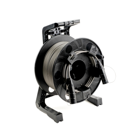 ZILR Cable Reel HDMI 8Kp60 50m (Directional Full to Full) Armored Fiber Optic Cable with Connect Caps on Production Reel