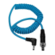 Kondor Blue Locking DC 2.1mm to Right Angle DC 1.35mm Coiled Cable