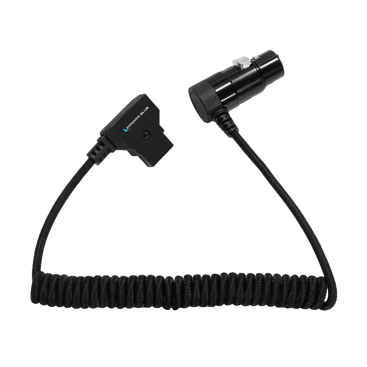 Kondor Blue D-Tap to 4 Pin XLR Female Right Angle Power Cable Sony Venice/Burano/C400
