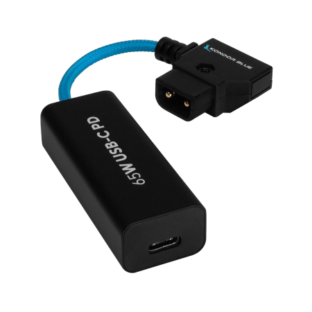 Kondor Blue 6” D-Tap to (Female) USB-C PD Cable - 2-Way Battery Charging Power