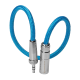 Kondor Blue 12" Mini XLR to 3.5mm TRS Locking Screw Plug for Lavalier/Lapels