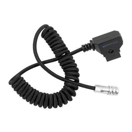 Kondor Blue Coiled D-Tap to BMPCC 4K/6K Pro Power Cable for Blackmagic