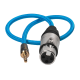 Kondor Blue 16" Female XLR to 3.5mm Male Mini TRS Blue Braided