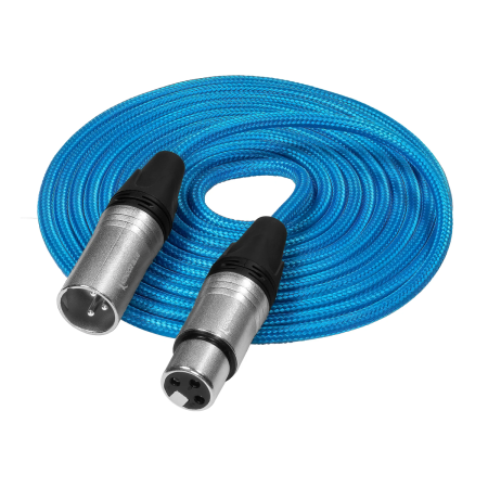 Kondor Blue Male XLR to Female XLR Audio Cable for Professional Balanced Sound