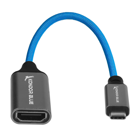 Kondor Blue USB-C to Female HDMI Adapter - Display Cable for Monitors