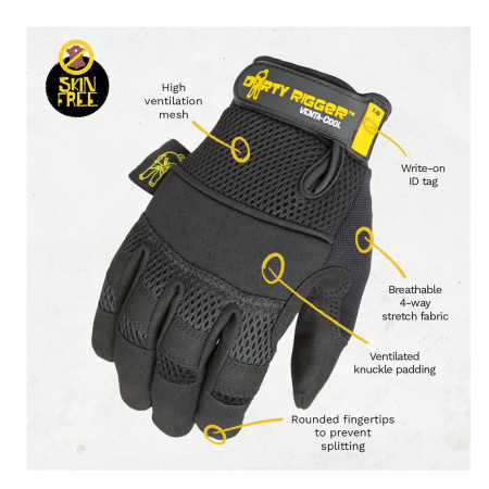 Dirty Rigger - Venta-Cool Warm Weather Glove – Full Fingered